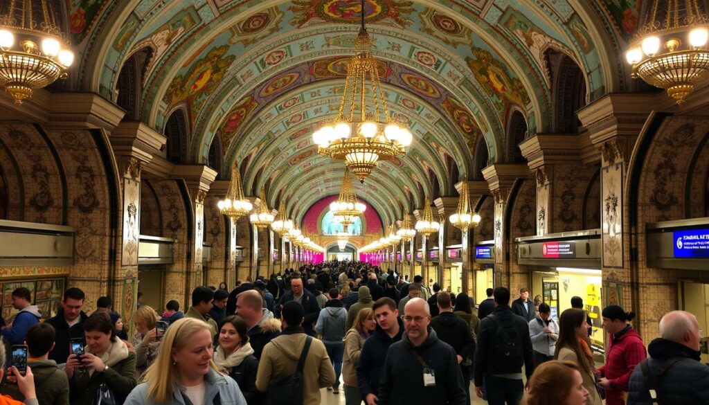 Moskauer Metro Touristen