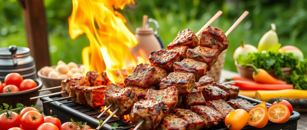 Schaschlik (gegrilltes Fleisch)