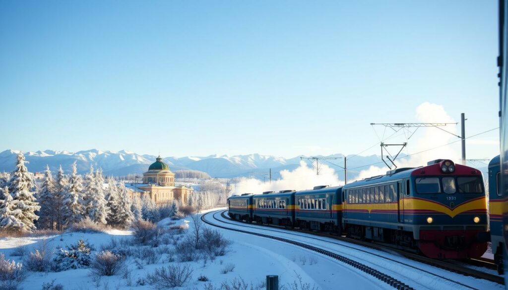 Transsibirische Eisenbahn in Nowosibirsk