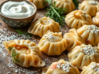 Wareniki (gefüllte Teigtaschen, ähnlich Pelmeni)