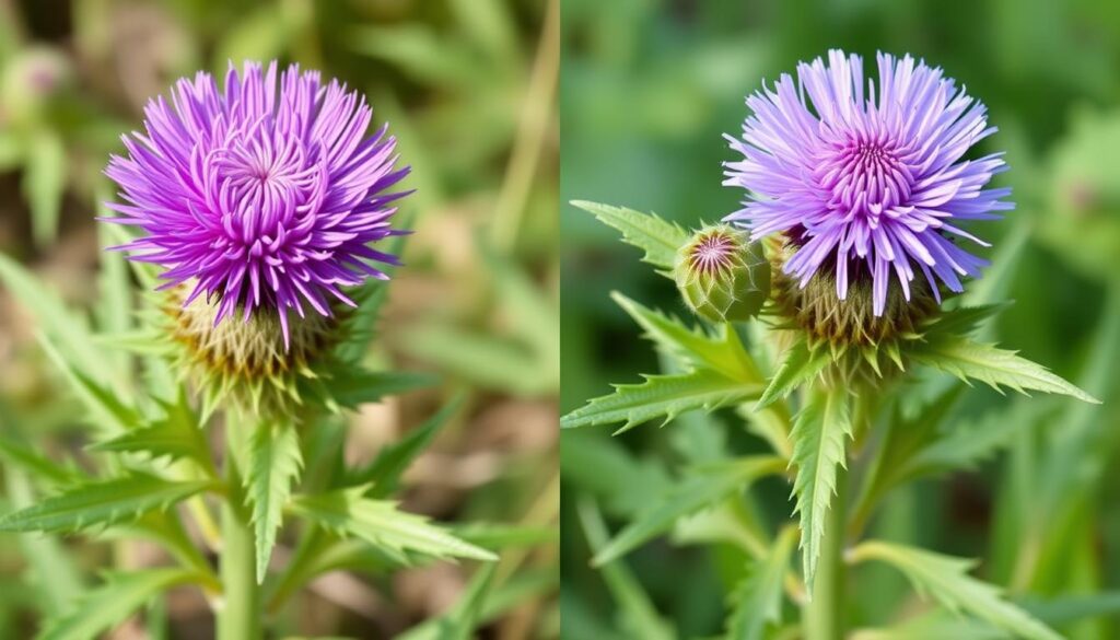 Milk Thistle im Vergleich zu Mariendistel in Englisch